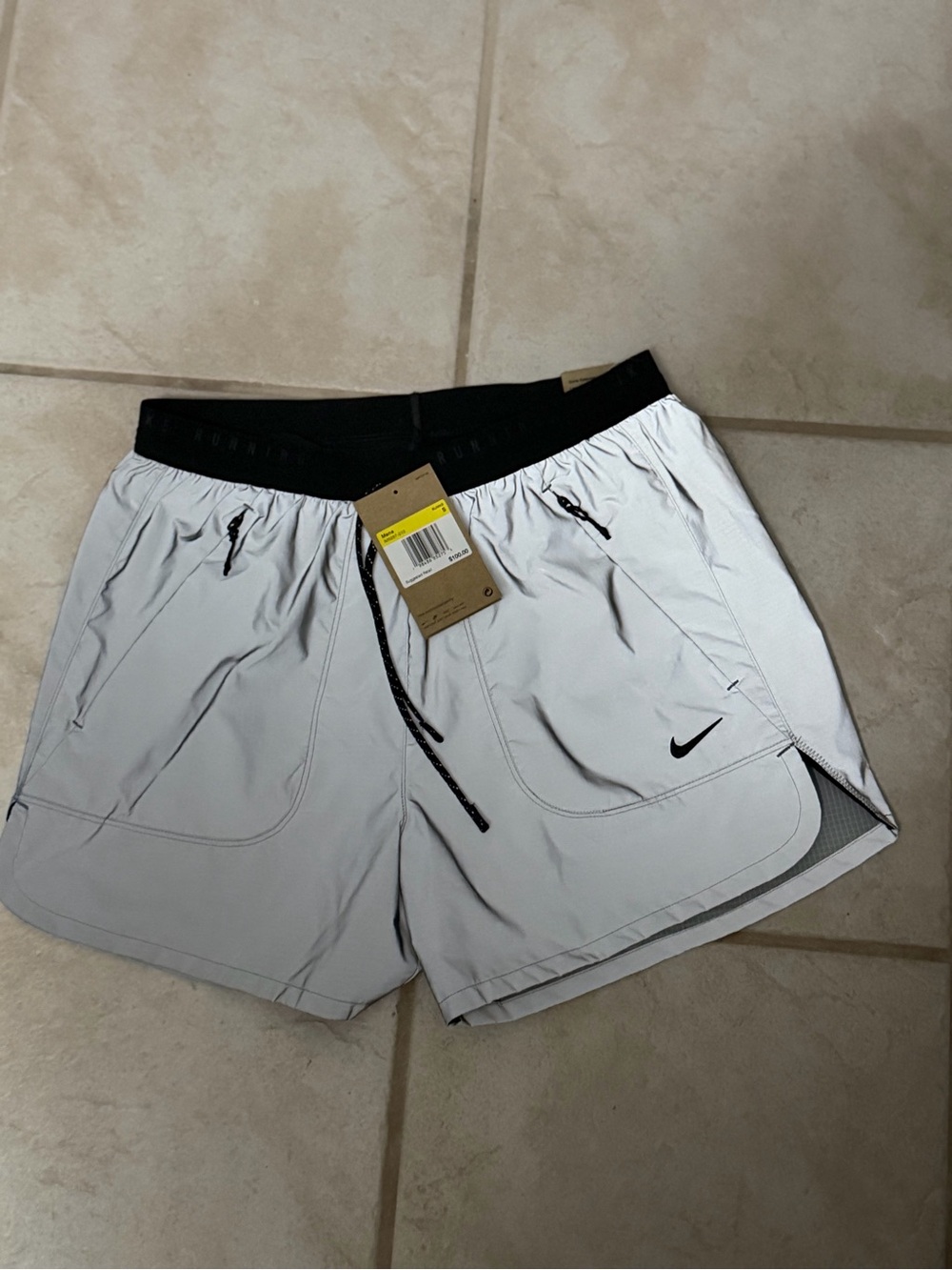 Nike Men’s Reflective Silver Athletic Running Shorts . IM6267-010